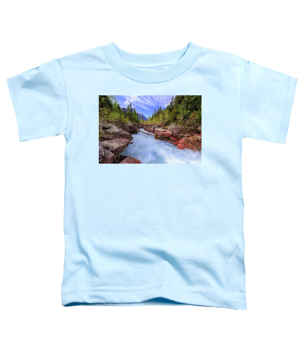 Mcdonald Creek Toddler T-Shirt featuring the photograph Spring at McDonald Creek by Jack Bell