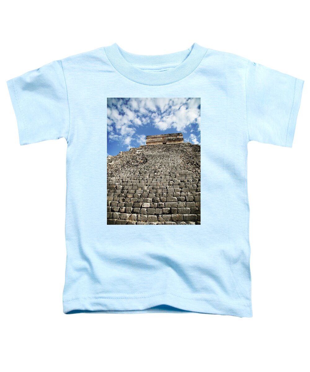 Chichen Itza Toddler T-Shirt featuring the photograph Stairway to Heaven by Kathy Strauss