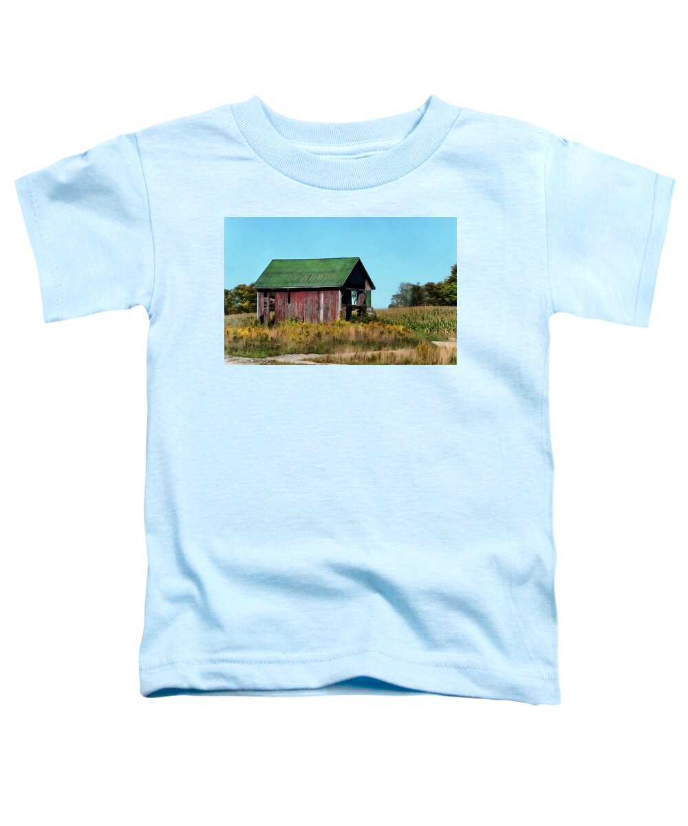 Barn Toddler T-Shirt featuring the digital art Standing Silent by JGracey Stinson