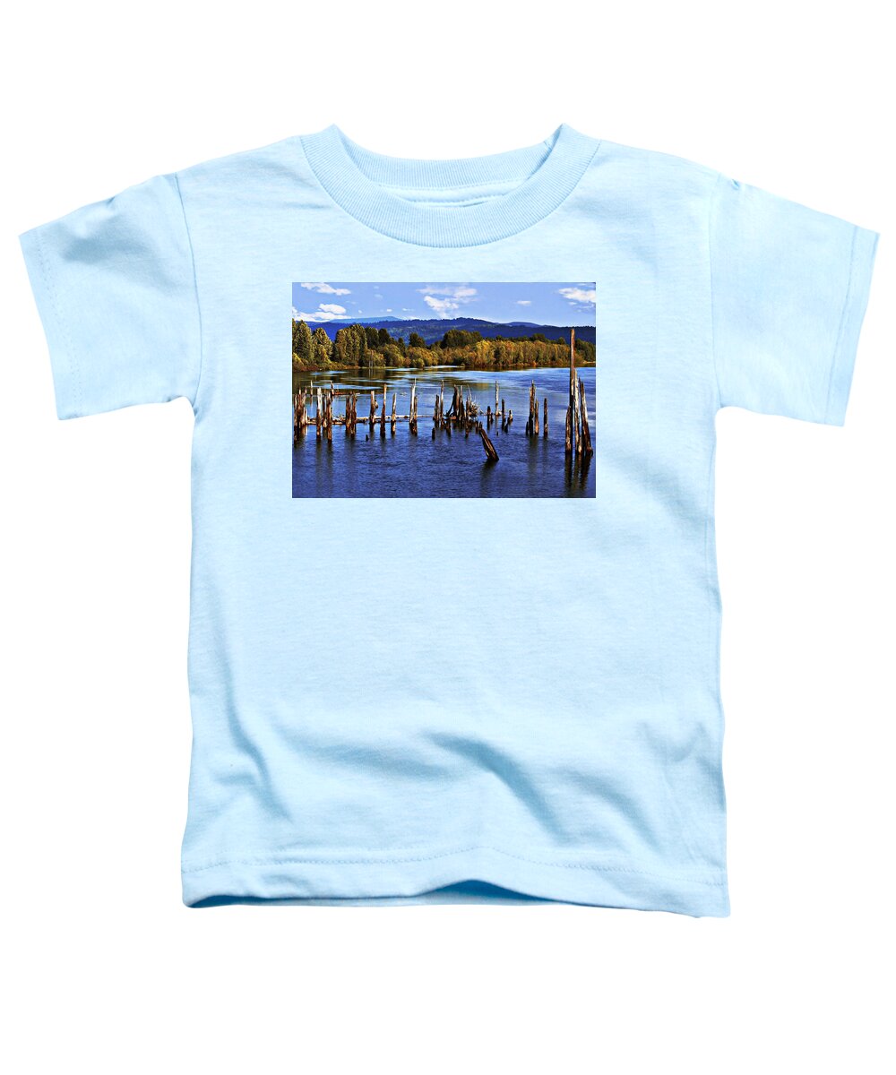 Steamboat Landing Toddler T-Shirt featuring the photograph Columbia Steamboat Landing by John Christopher
