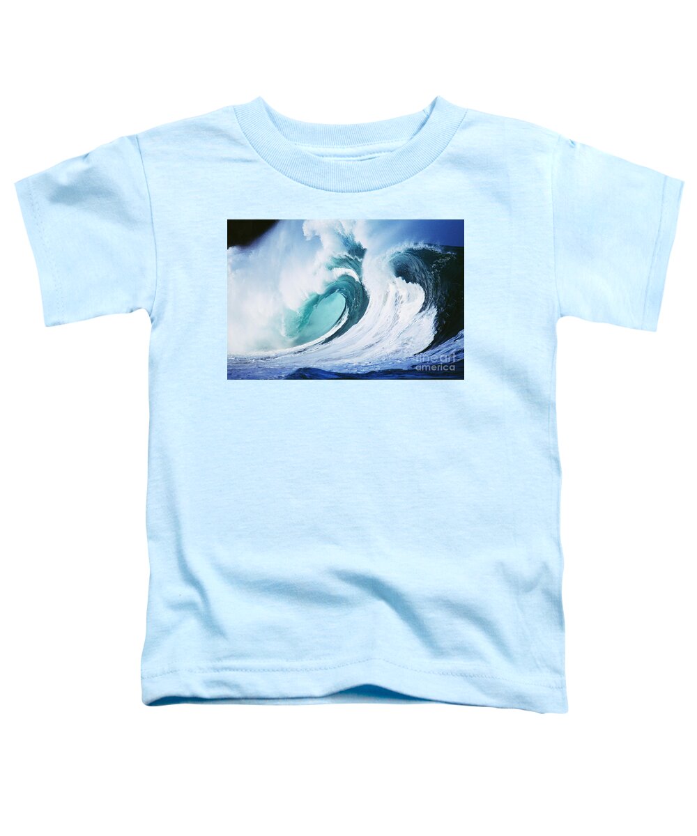 Barrel Toddler T-Shirt featuring the photograph Stormy Ocean Wave by Ali ONeal - Printscapes