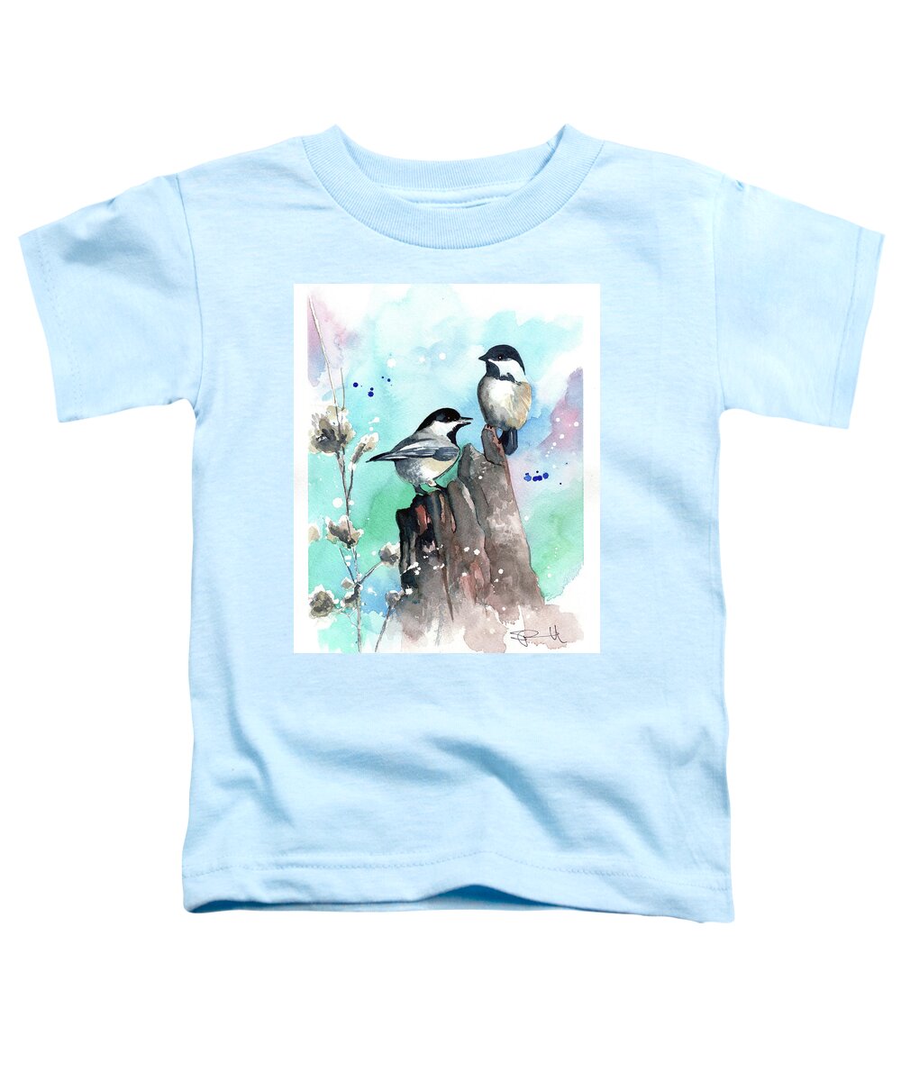 Bird Toddler T-Shirt featuring the painting Stump by Sean Parnell