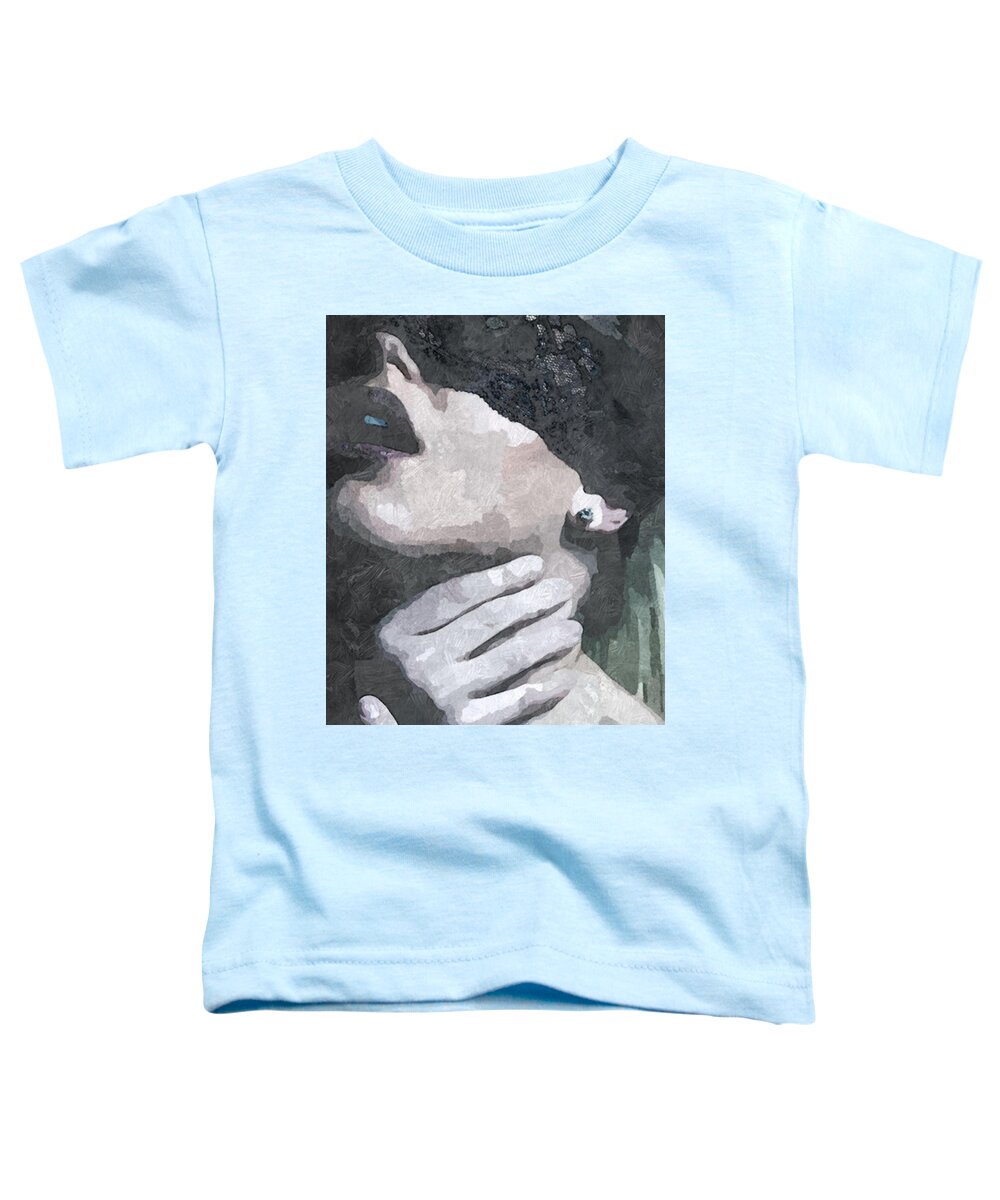 Bdsm Toddler T-Shirt featuring the painting Submission in Black by BDSM love