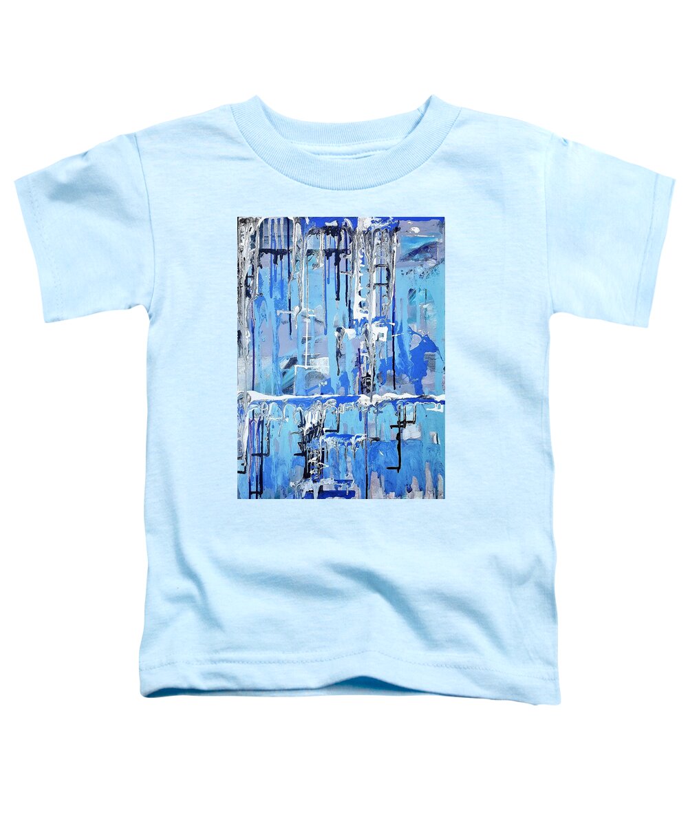 Abstract Toddler T-Shirt featuring the painting Suburbia Blues by Tracey Lee Cassin