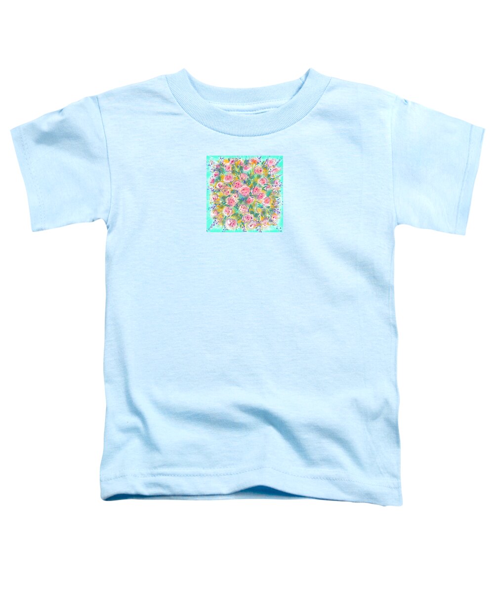 Flowers Toddler T-Shirt featuring the painting Summer Scarf by Jean Pacheco Ravinski