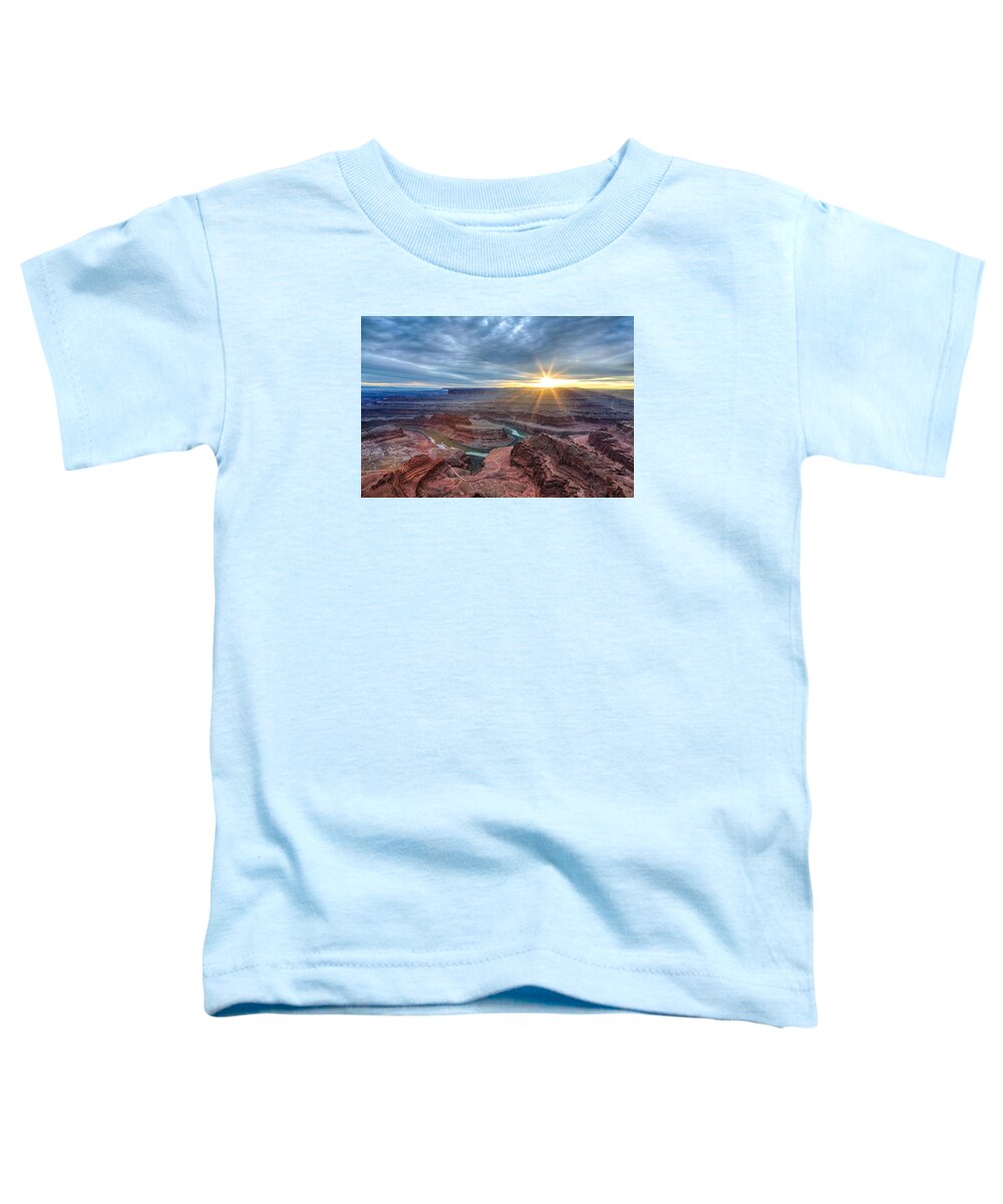 Utah Toddler T-Shirt featuring the photograph Sunburst At Dead Horse Point by Denise Bush