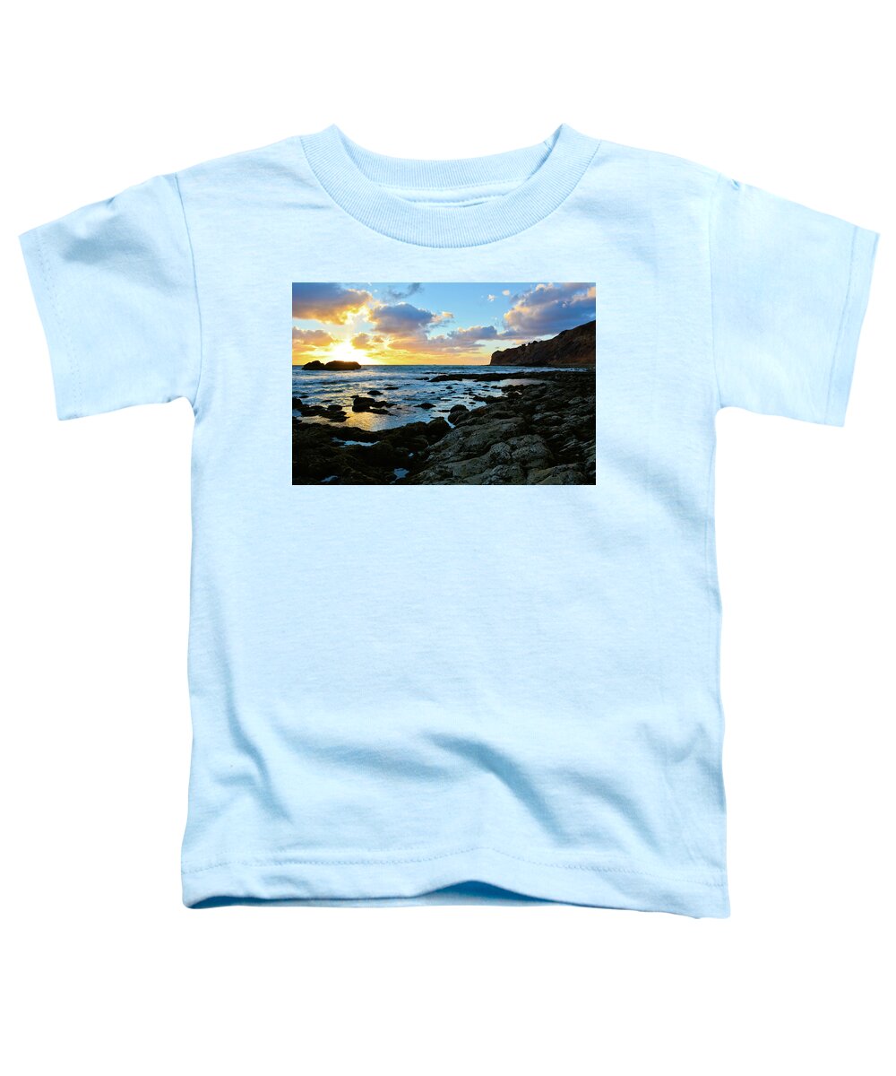 Los Angeles Toddler T-Shirt featuring the photograph Sunset Pelican Cove by Kyle Hanson