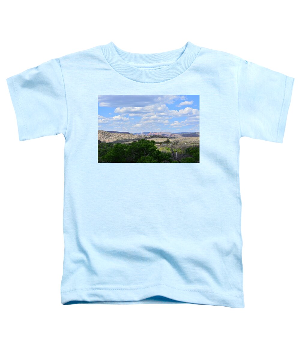 Desert Toddler T-Shirt featuring the photograph Sunshine on the Mountains - Verde Canyon by Aimee L Maher ALM GALLERY