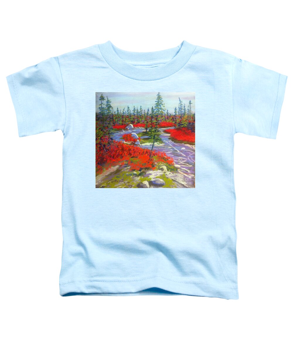 Pastels Toddler T-Shirt featuring the pastel Susie Lake Barrens by Rae Smith