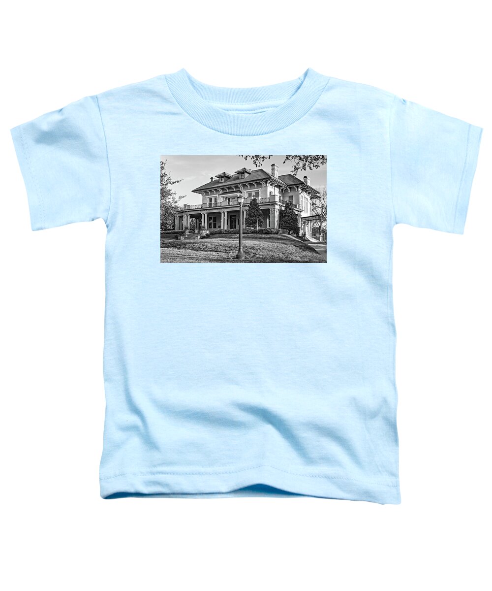Home Toddler T-Shirt featuring the photograph Sweet Home New Orleans - The Library bw by Steve Harrington