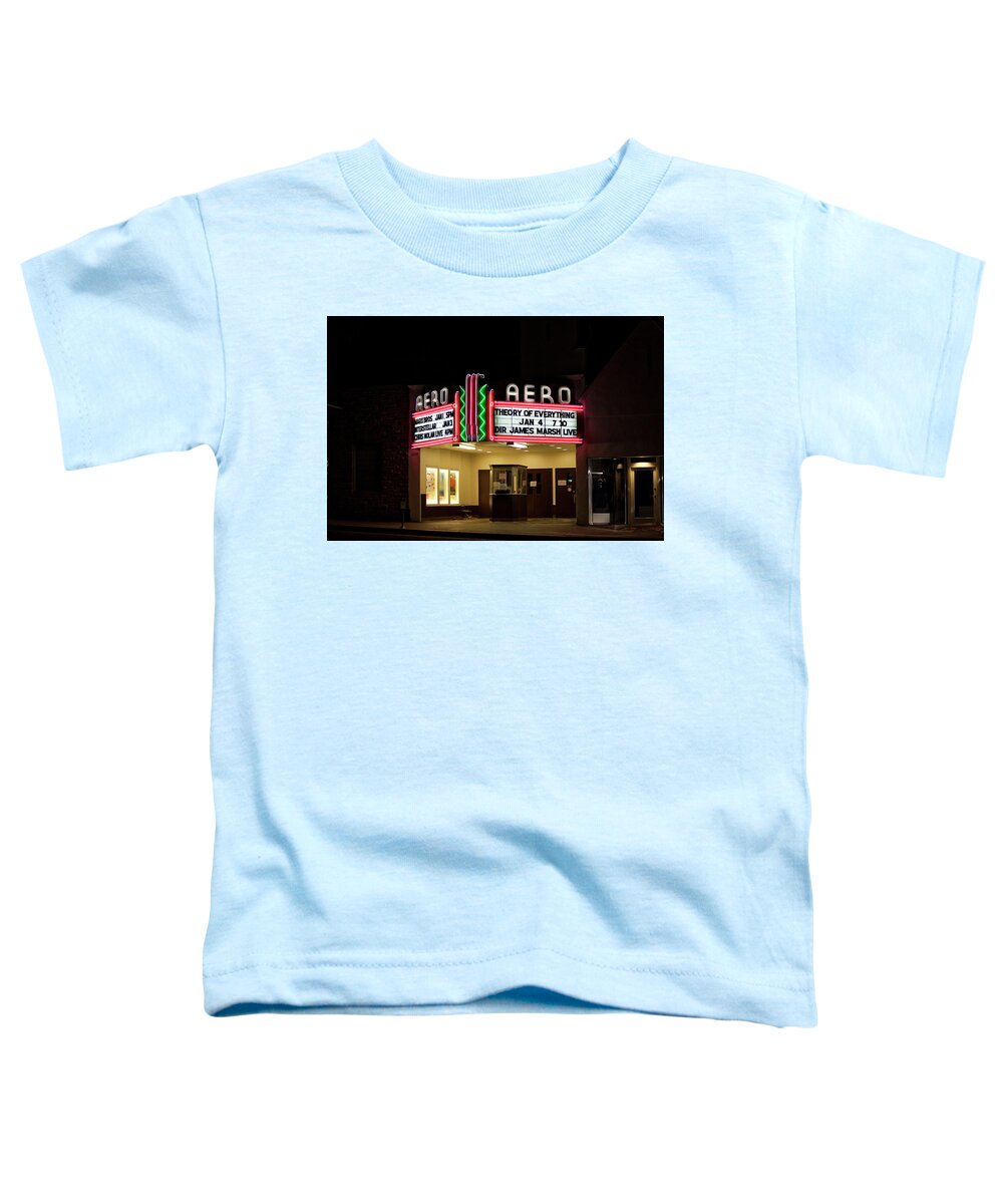 Theater Toddler T-Shirt featuring the photograph The Aero Theater by Gene Parks