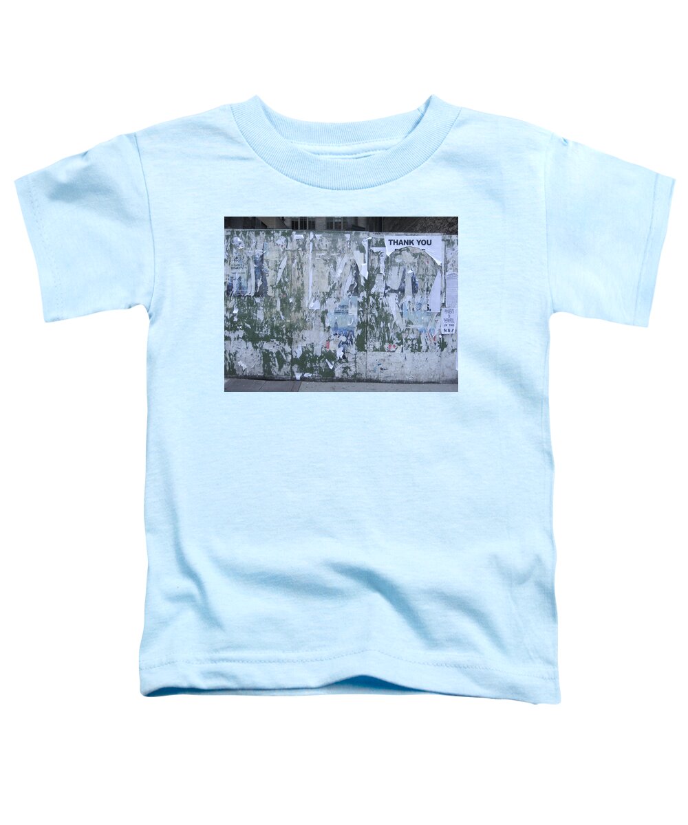 Wall Toddler T-Shirt featuring the photograph Thank You in New York 2011 by Erik Burg
