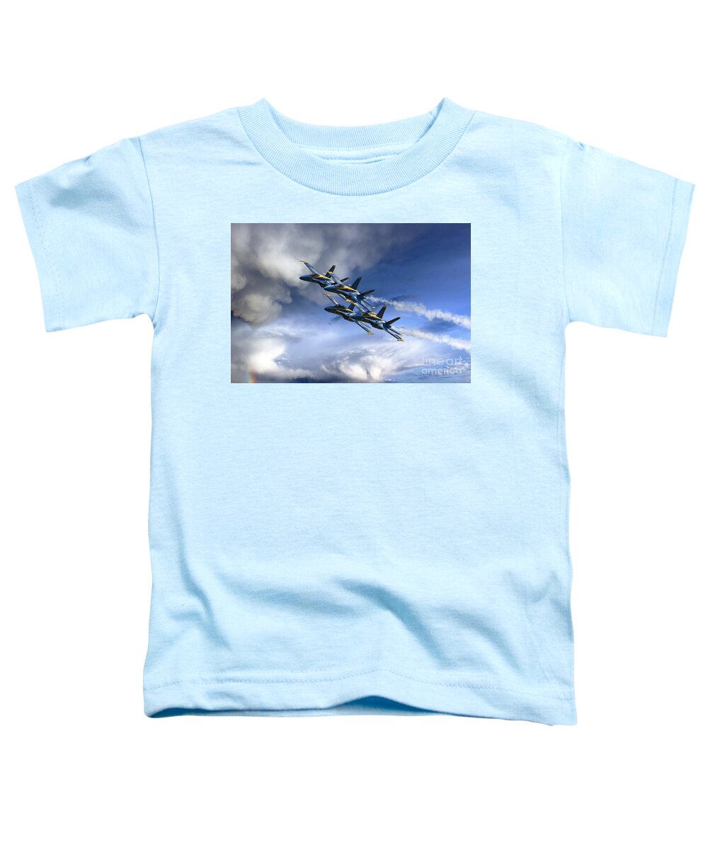 Blue Angels Toddler T-Shirt featuring the digital art The Angels by Airpower Art