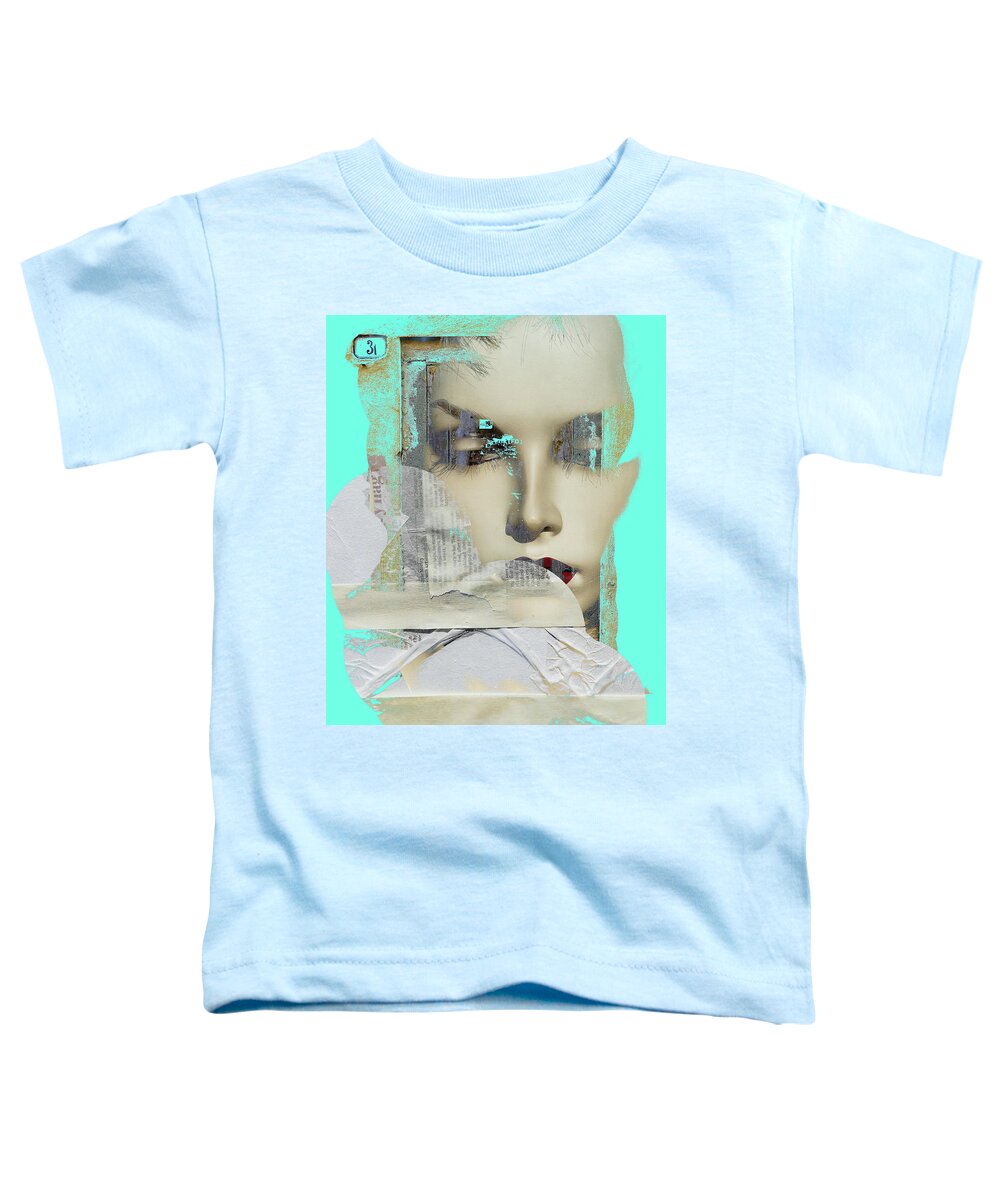 Face Toddler T-Shirt featuring the photograph The face and the old door by Gabi Hampe