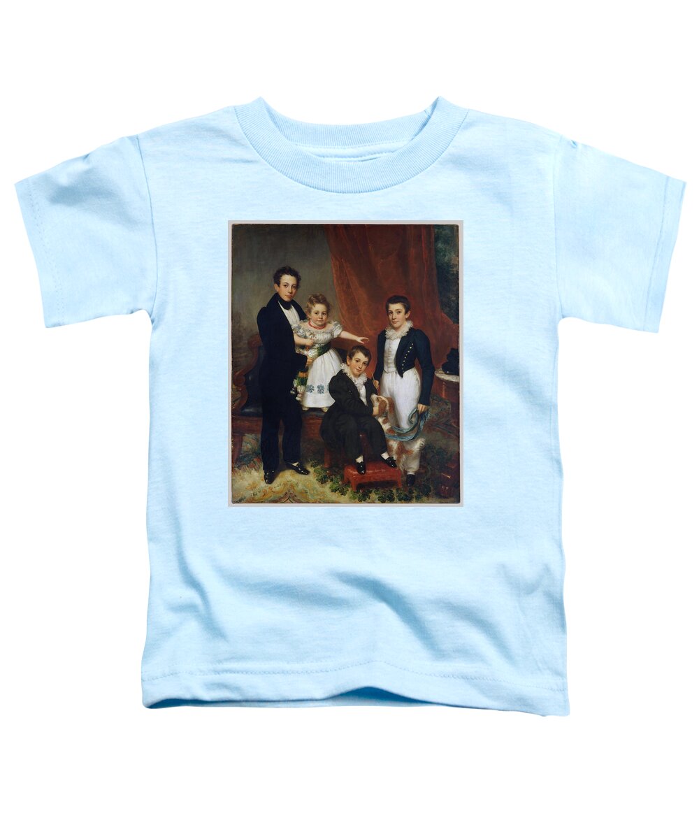 The Knapp Children Toddler T-Shirt featuring the painting The Knapp Children by MotionAge Designs