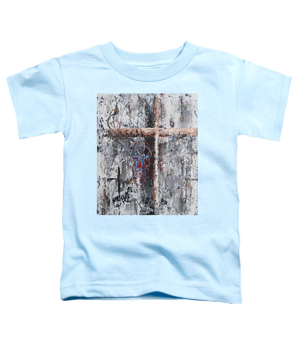 Abstract Toddler T-Shirt featuring the painting The Old Rugged Cross by Wayne Cantrell
