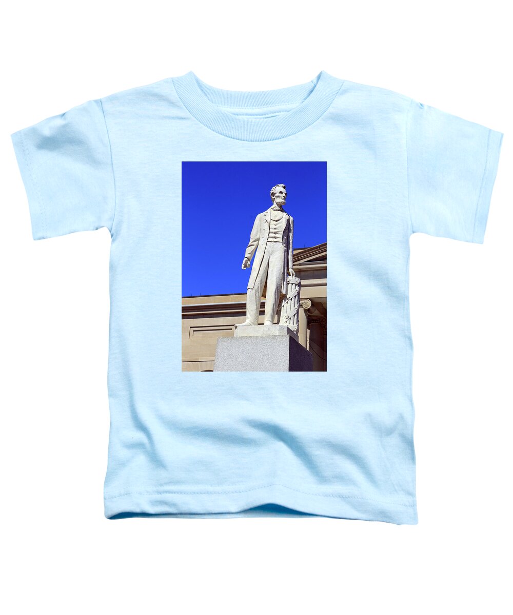 Abraham Toddler T-Shirt featuring the photograph The Oldest Statue Of Abraham Lincoln? by Cora Wandel