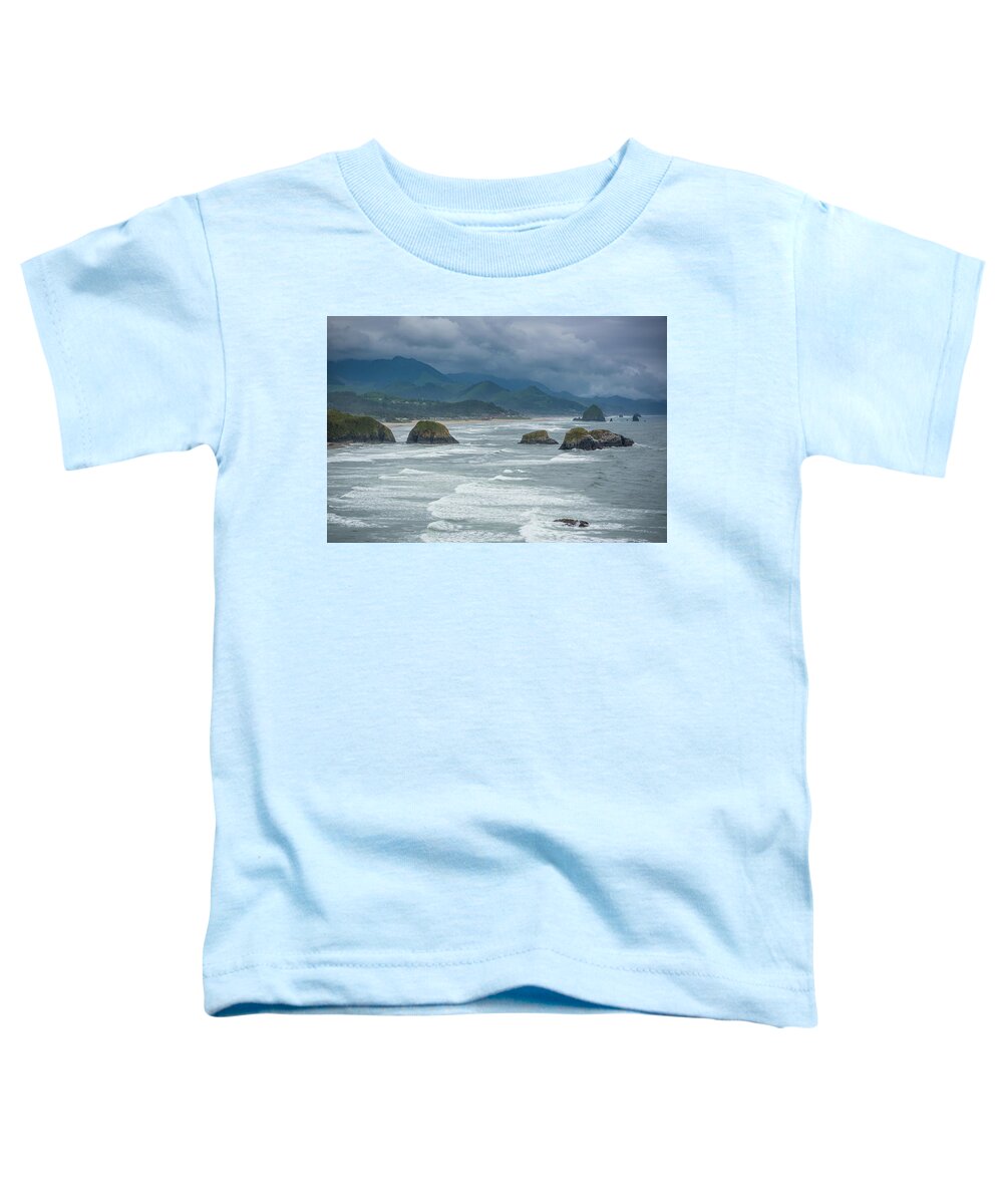 Beach Toddler T-Shirt featuring the photograph The Rocks of Cannon Beach by Anthony Doudt