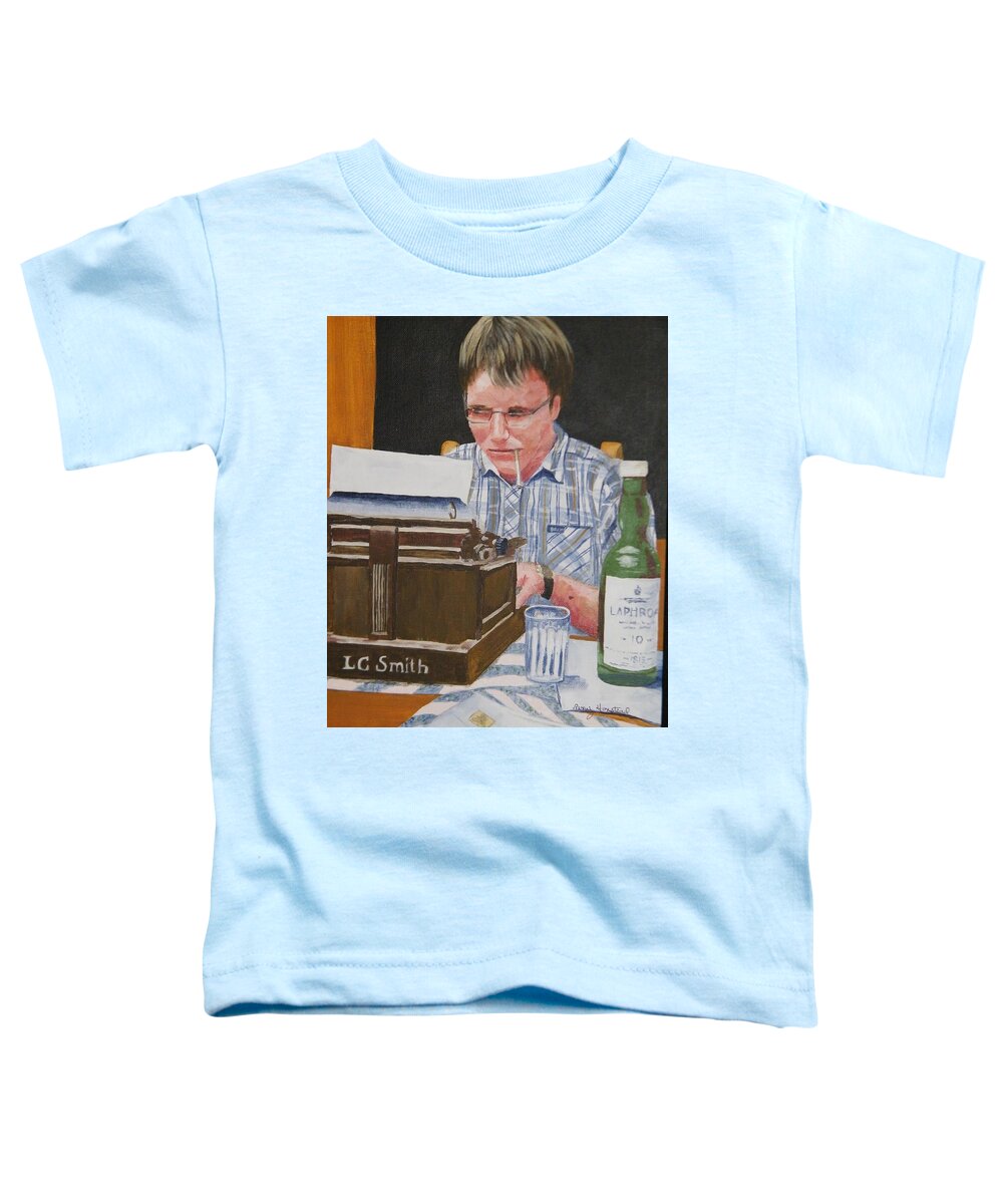 Writer Toddler T-Shirt featuring the painting The Writer by Terry Honstead