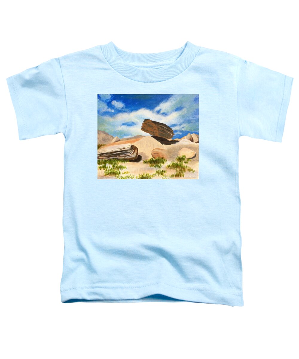 Art Toddler T-Shirt featuring the painting Toadstool Park Nebraska by Dustin Miller