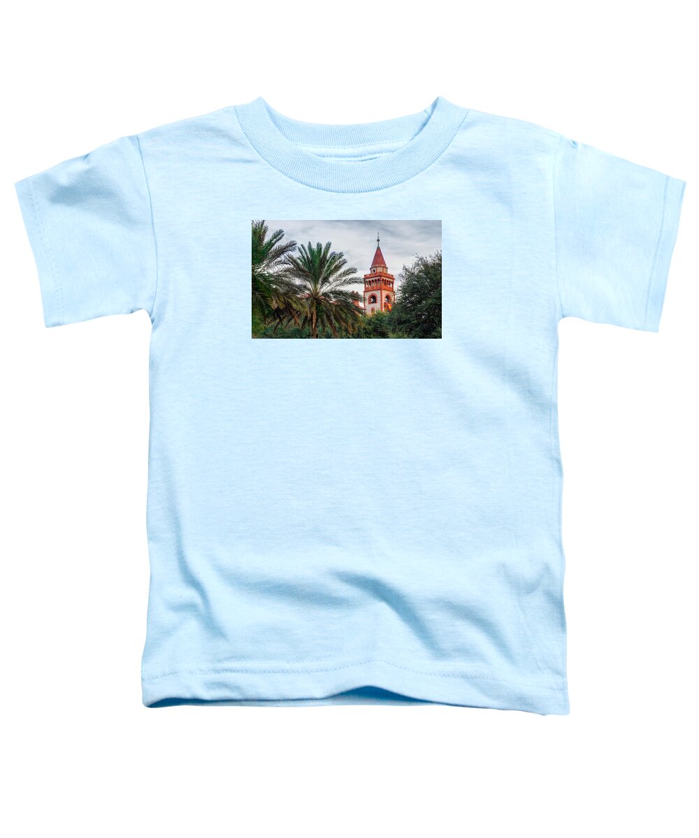 America Toddler T-Shirt featuring the photograph Tower At Flagler College by Rob Sellers