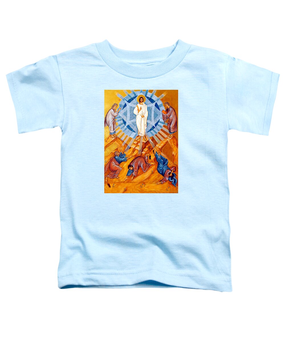 Jerusalem Toddler T-Shirt featuring the painting Transfiguration of Christ by Munir Alawi