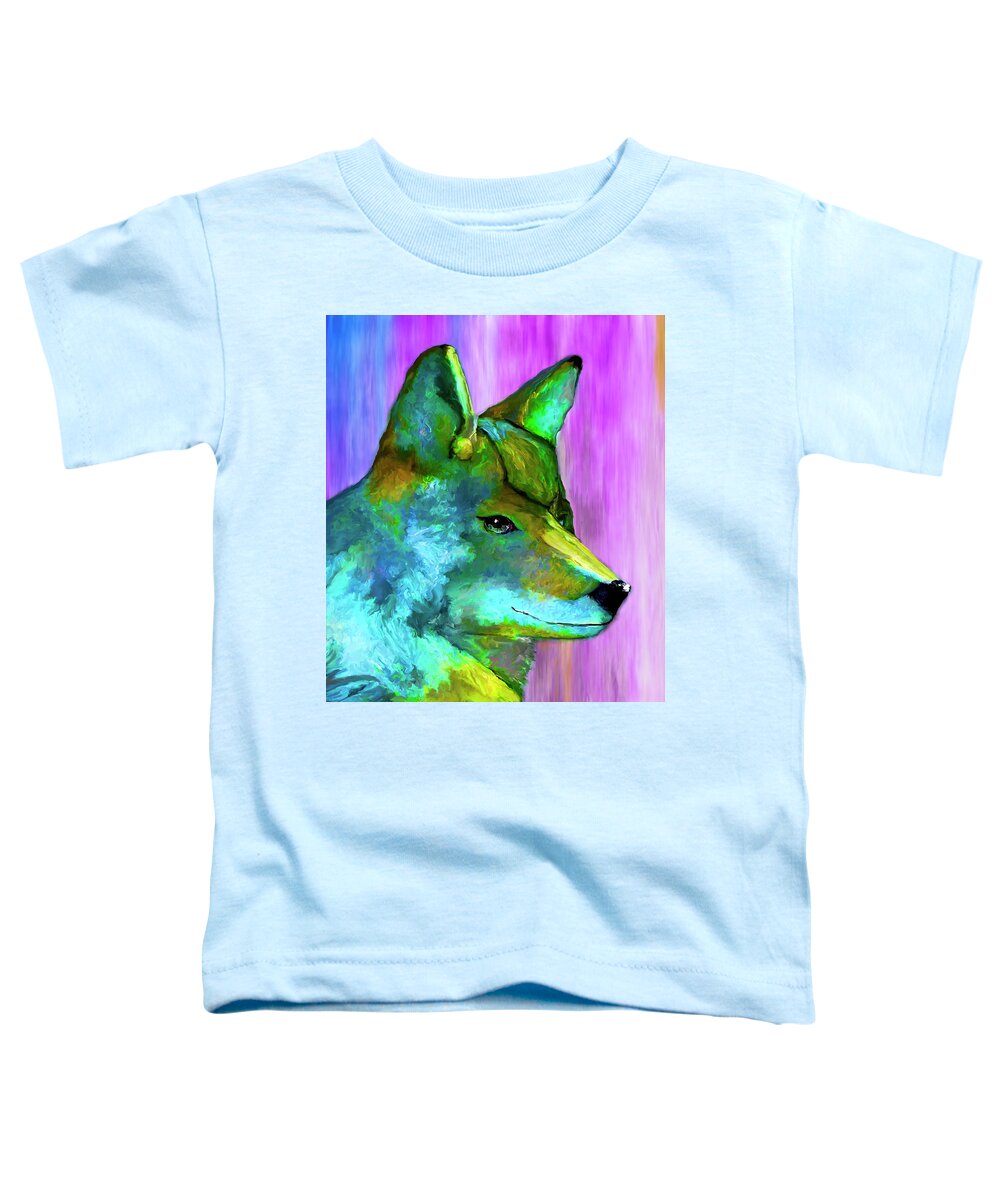 Coyote Toddler T-Shirt featuring the painting Trickster Coyote by Rick Mosher