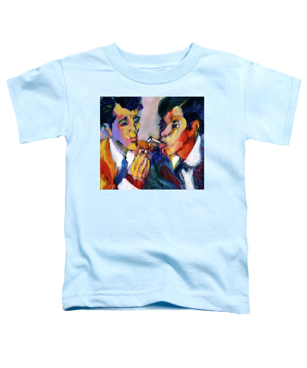 Portraits Toddler T-Shirt featuring the painting Two Men On A Match by Les Leffingwell