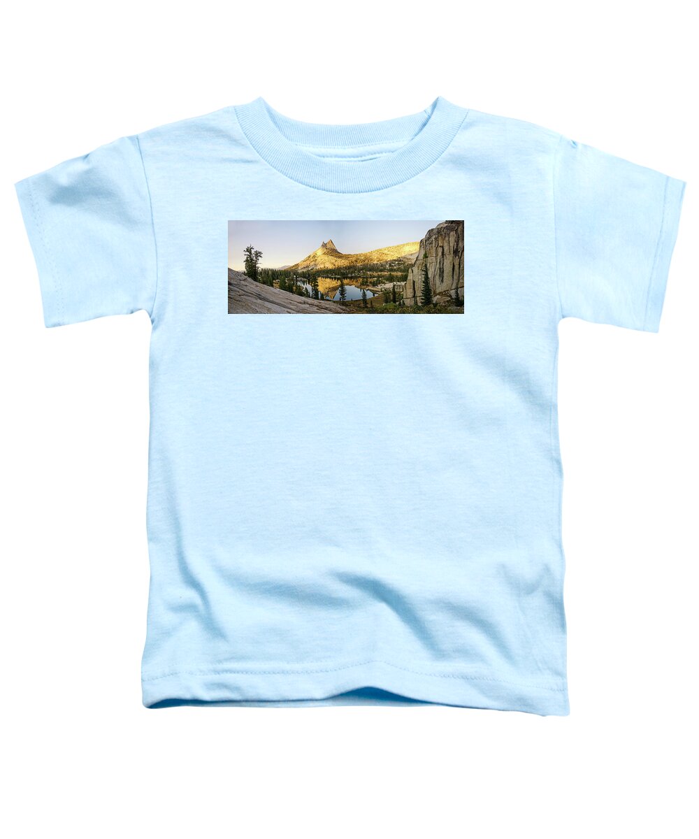 Cathedral Lake Toddler T-Shirt featuring the photograph Upper Cathedral by Angie Schutt