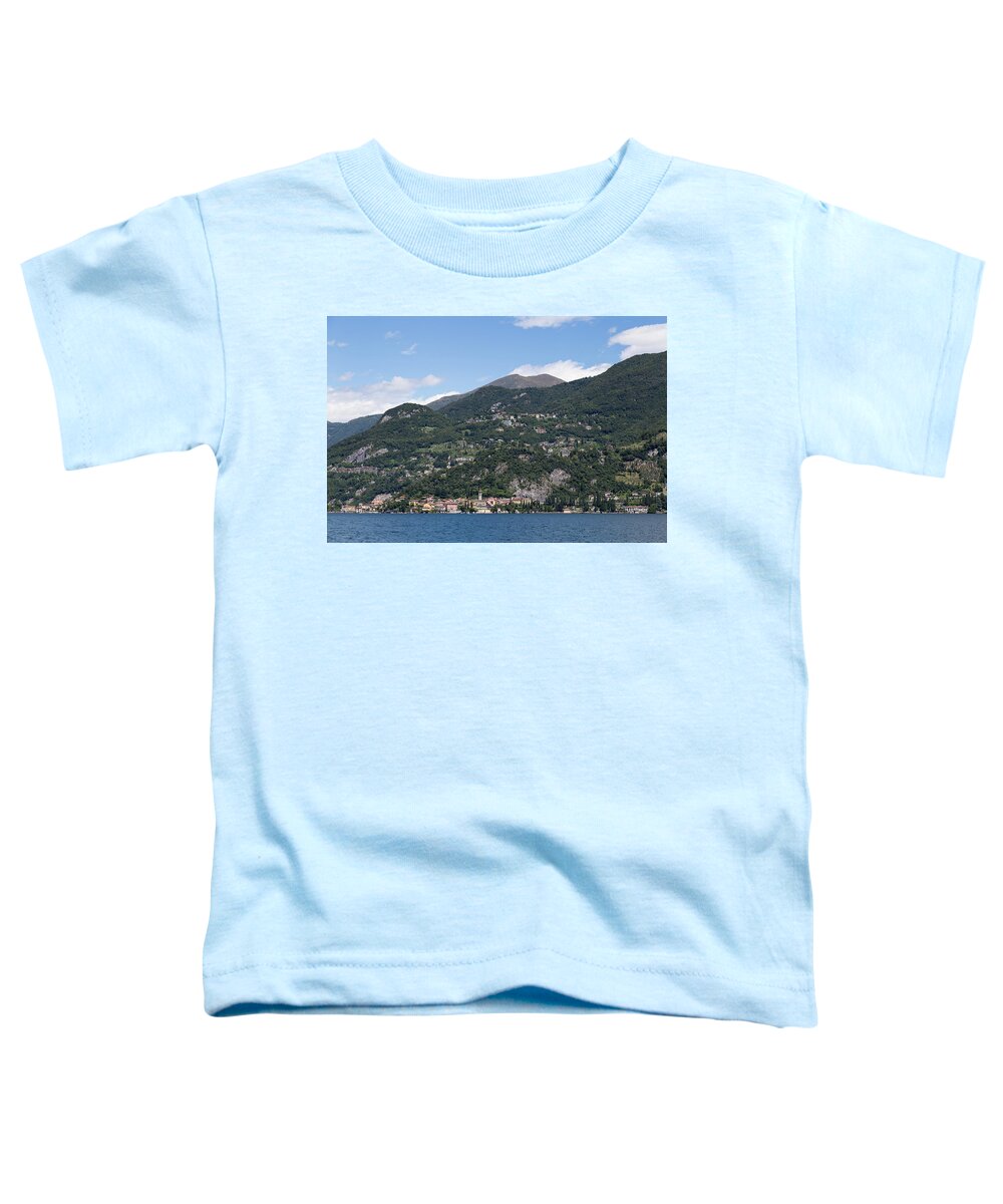 Ferry Toddler T-Shirt featuring the photograph Varenna on Lake Como by Patricia Schaefer