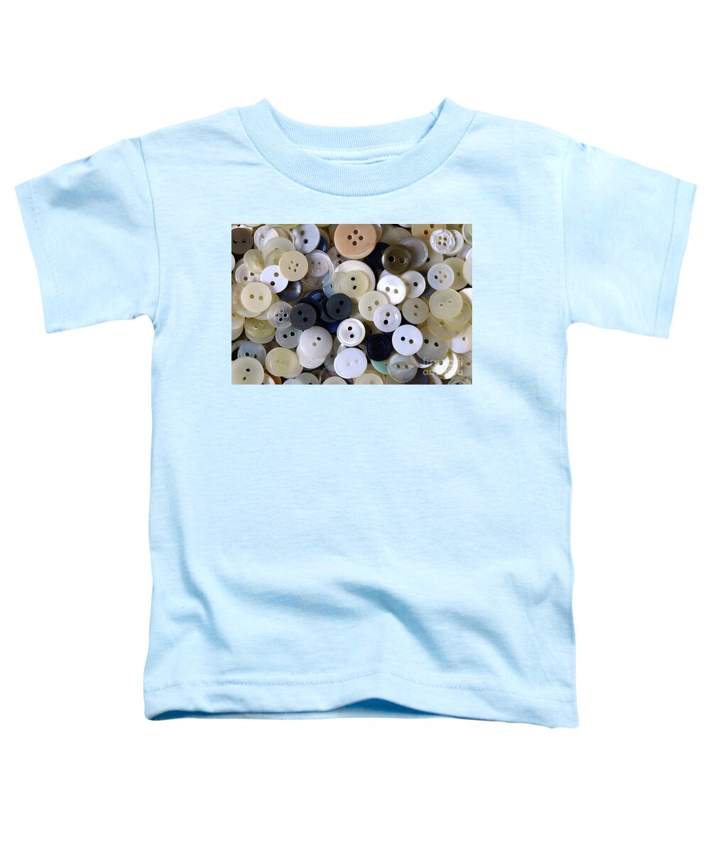 Button Toddler T-Shirt featuring the photograph Various clothing buttons by Michal Boubin