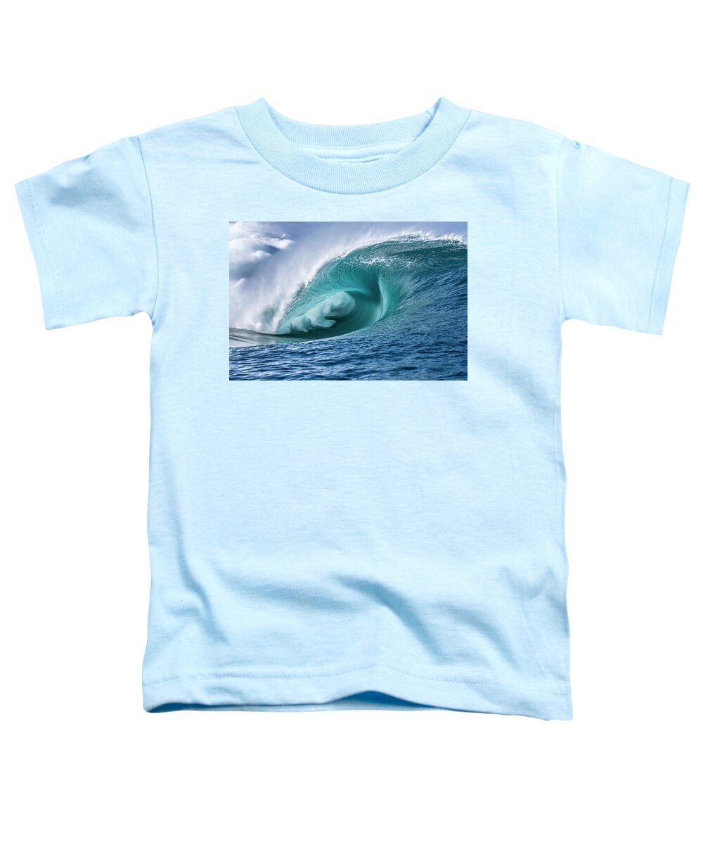  Wave Photography Toddler T-Shirt featuring the photograph Velocity Curl by Sean Davey