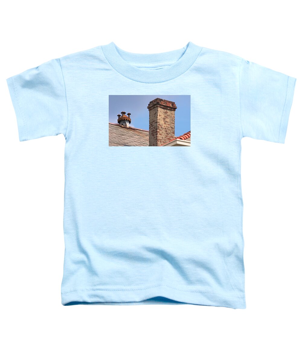 Roof Toddler T-Shirt featuring the photograph Ventilator Chimney Sky by Grant Groberg