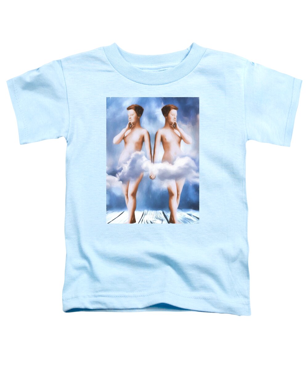 Venus Toddler T-Shirt featuring the digital art Venus and Milo by John Haldane