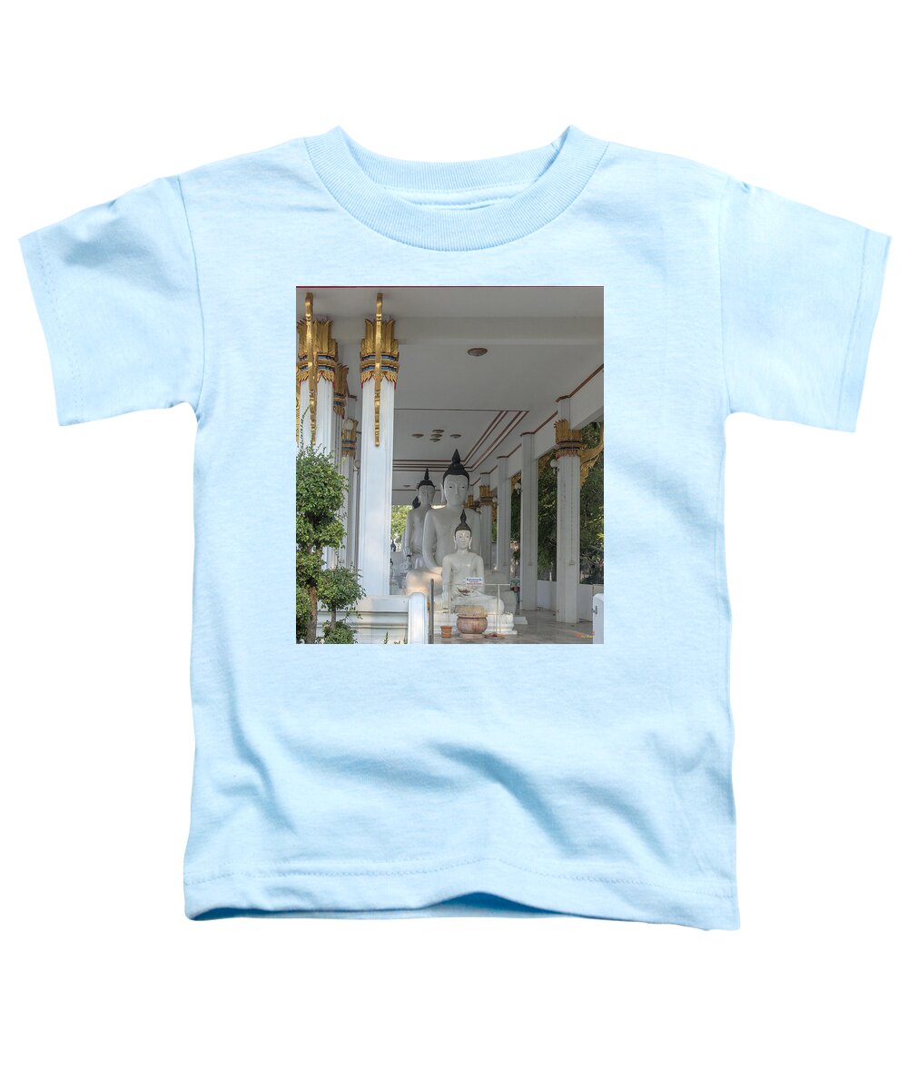 Temple Toddler T-Shirt featuring the photograph Wat Nakon Sawan Phra Wihan Buddha Images DTHNS0014 by Gerry Gantt