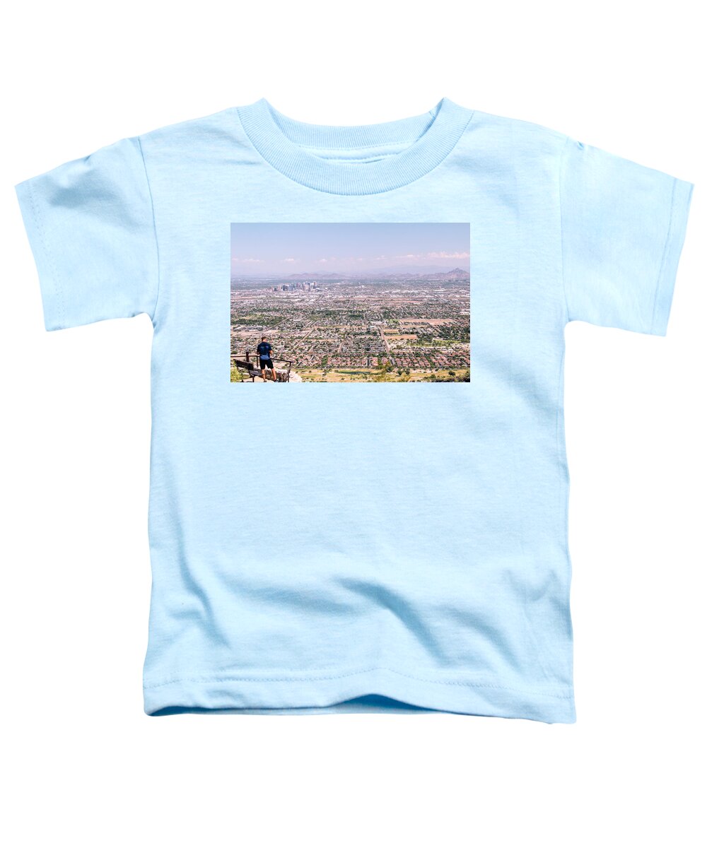 Phoenix Toddler T-Shirt featuring the photograph Watching over Phoenix by Darrell Foster