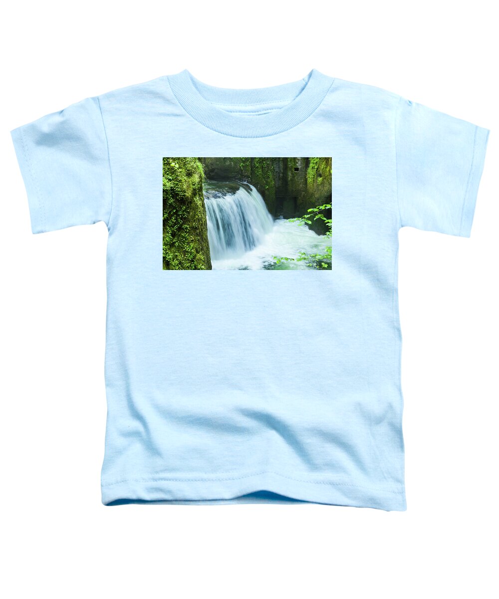 Waterfall Landscape Toddler T-Shirt featuring the photograph Waterfall by Paul MAURICE