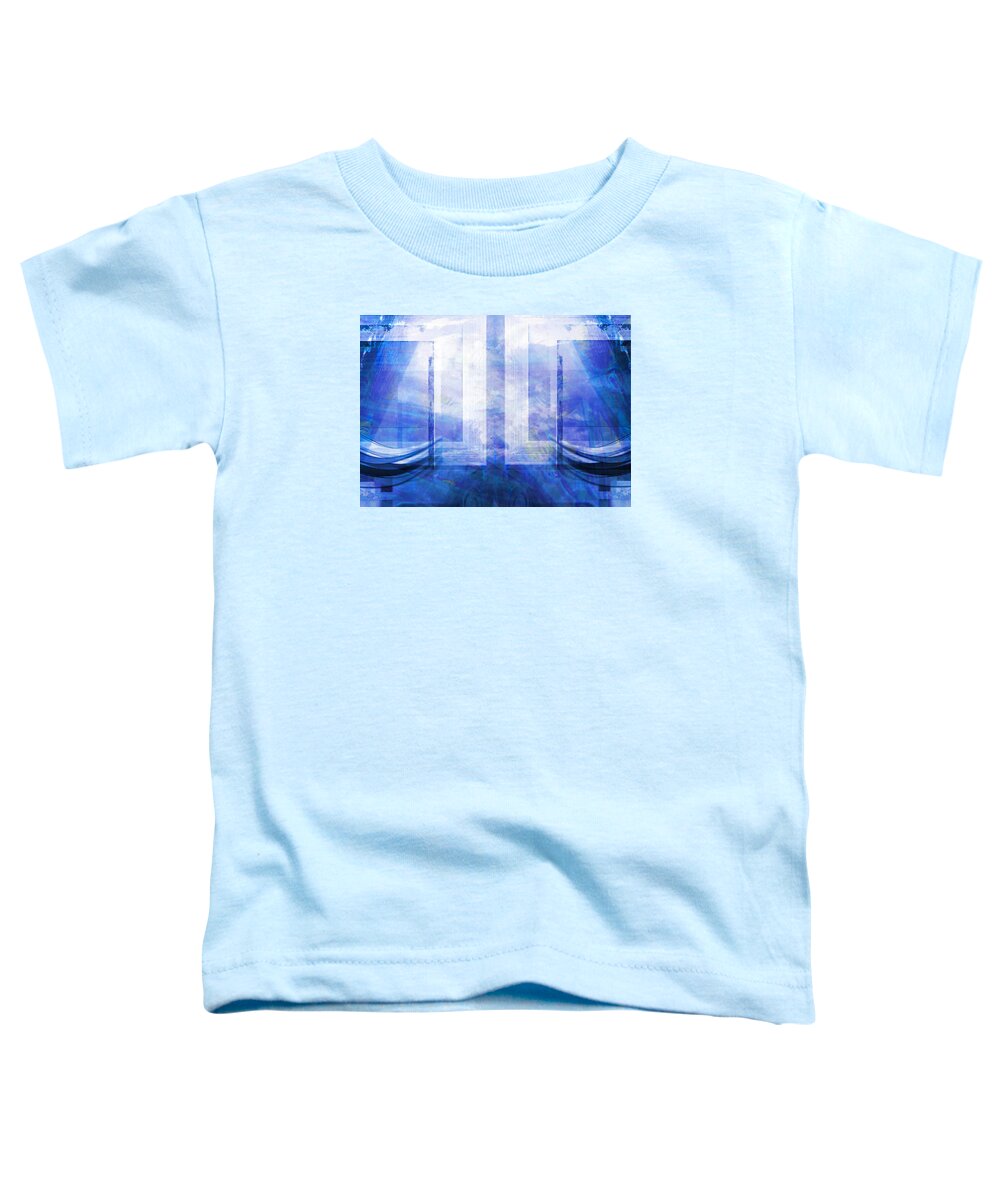 Abstract Toddler T-Shirt featuring the digital art Whales Talking by Art Di