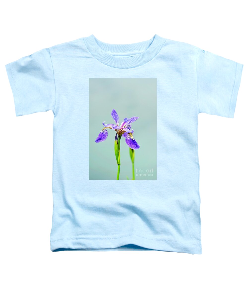 Wild Iris Photo Toddler T-Shirt featuring the photograph Wild Purple Iris Print by Gwen Gibson