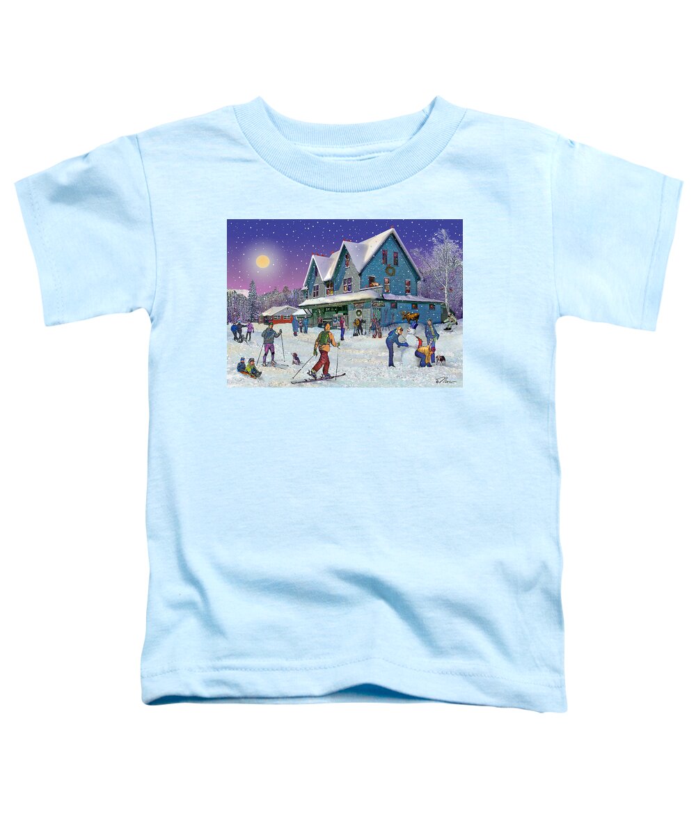Winter Toddler T-Shirt featuring the photograph Winter in Campton Village by Nancy Griswold