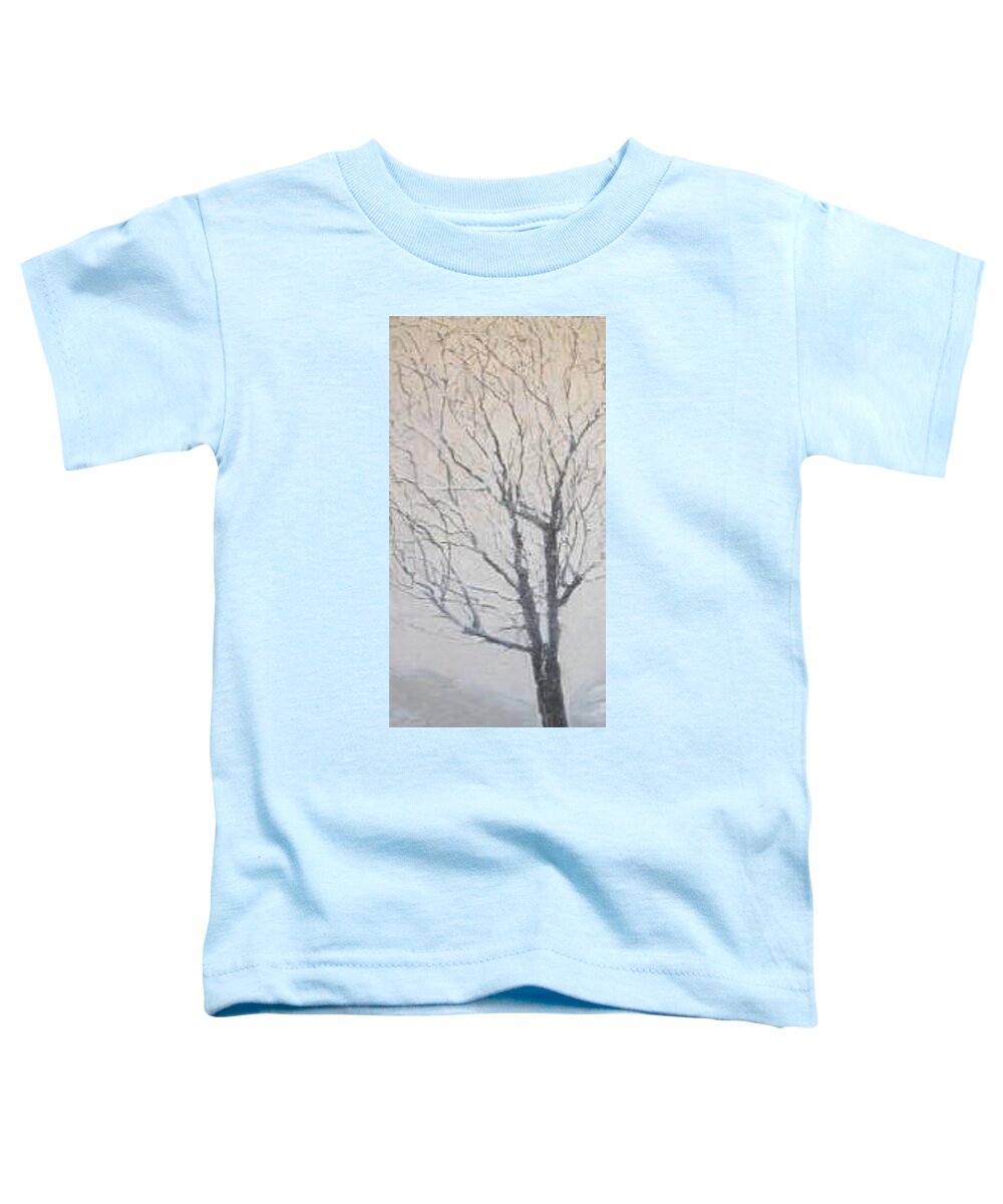 Tree Toddler T-Shirt featuring the painting Winter by Leah Tomaino