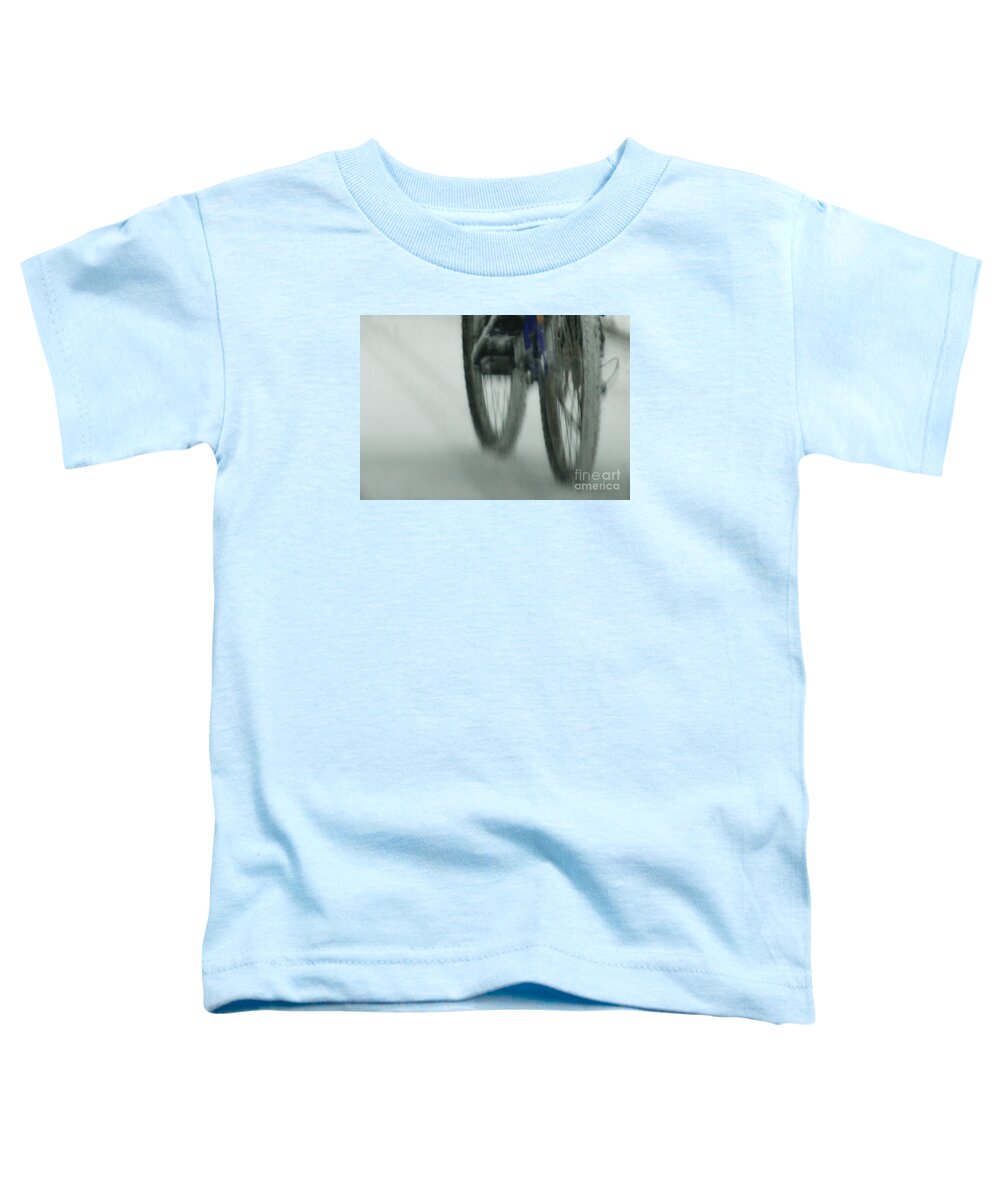 Bicycle Toddler T-Shirt featuring the photograph Winter Ride by Linda Shafer