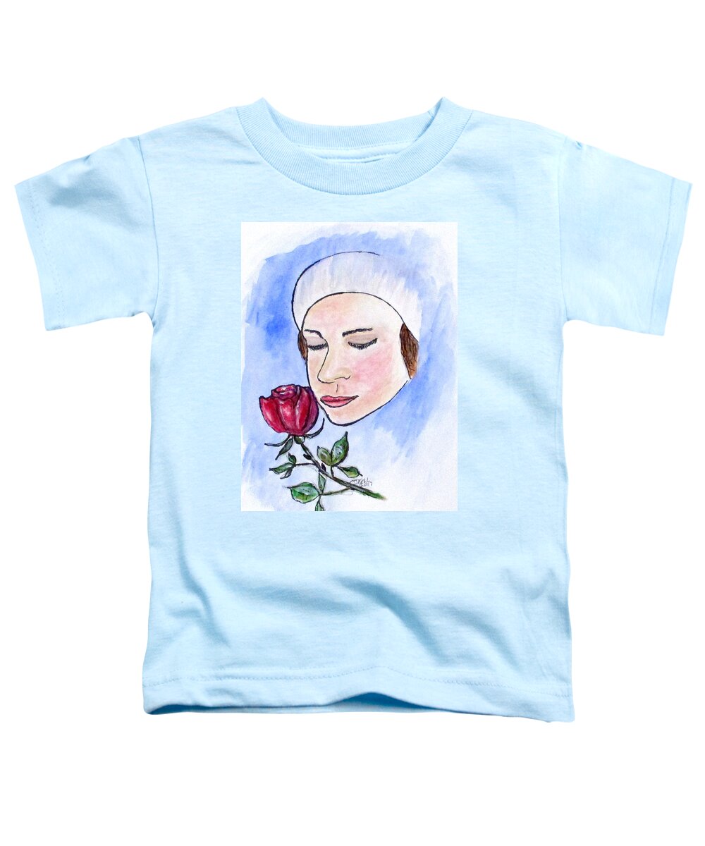 Rose Toddler T-Shirt featuring the painting Winter Rose by Clyde J Kell