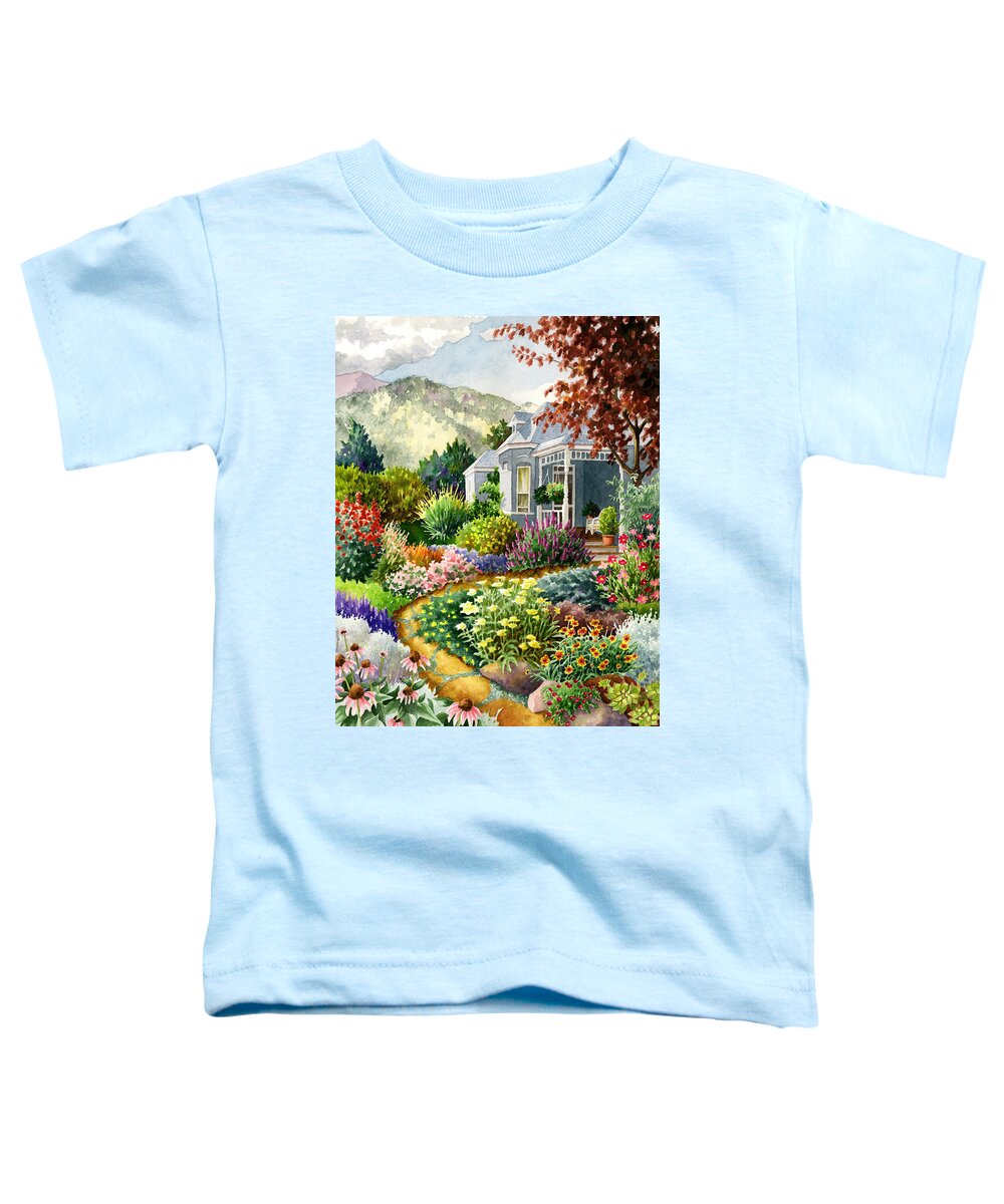 Colorado Garden Painting Toddler T-Shirt featuring the painting Xeriscape Garden by Anne Gifford