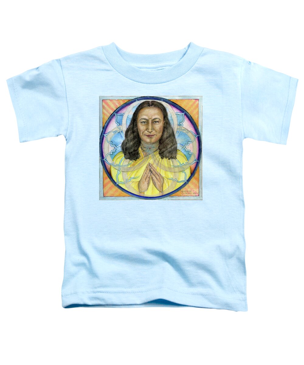 Mandala Toddler T-Shirt featuring the painting Yogananda by Jo Thomas Blaine