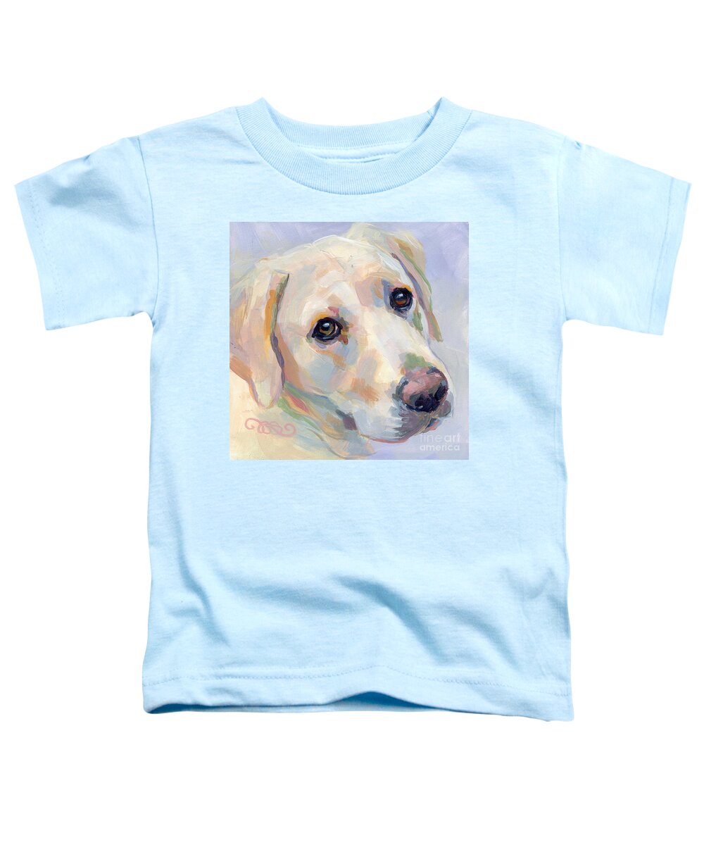 Yellow Lab Toddler T-Shirt featuring the painting Young Man by Kimberly Santini