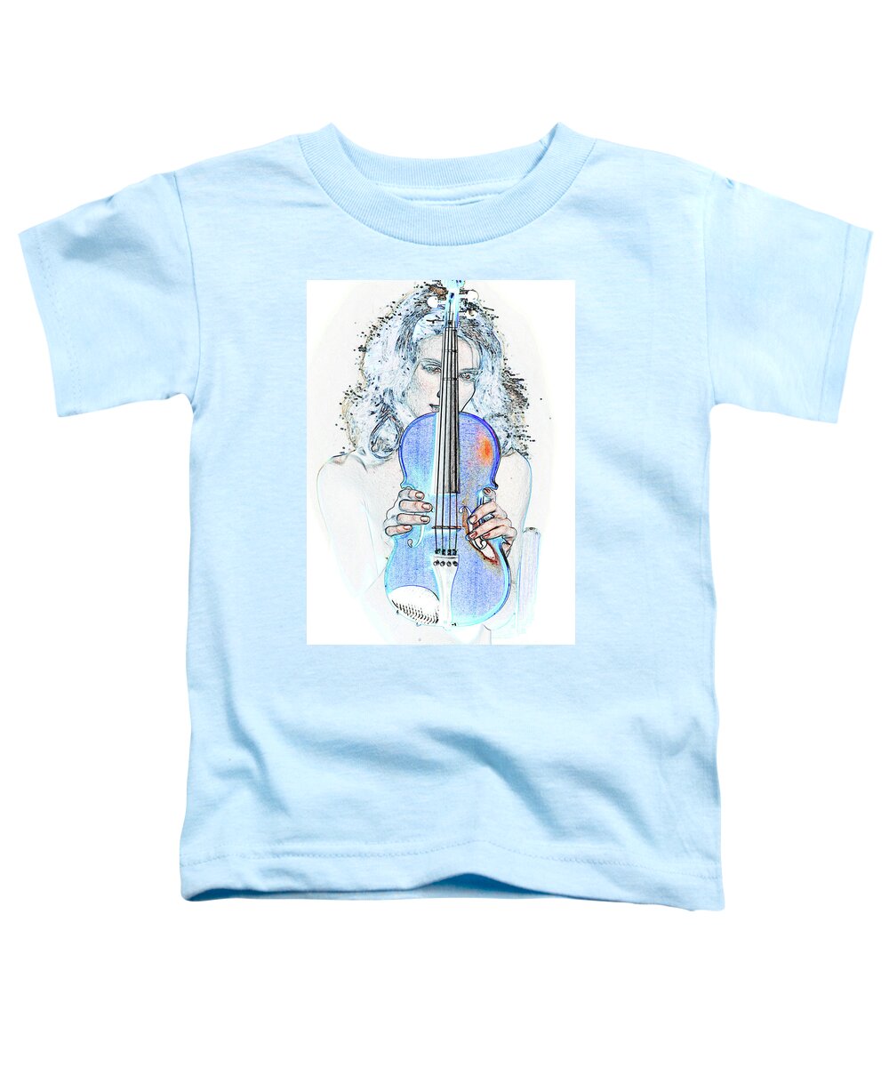 Artsy Toddler T-Shirt featuring the photograph 418.1854 Violin Musician #1 by M K Miller