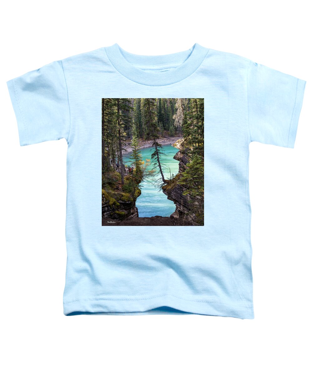 Highway 93 Toddler T-Shirt featuring the photograph Athabasca Falls #1 by Tim Kathka