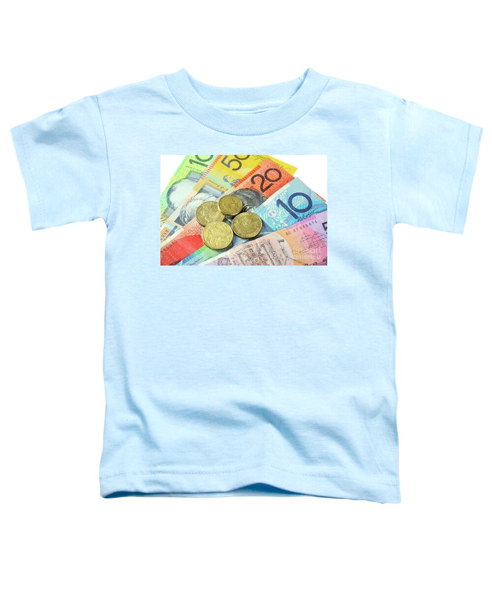 Money Toddler T-Shirt featuring the photograph Australian Money concept #1 by Milleflore Images