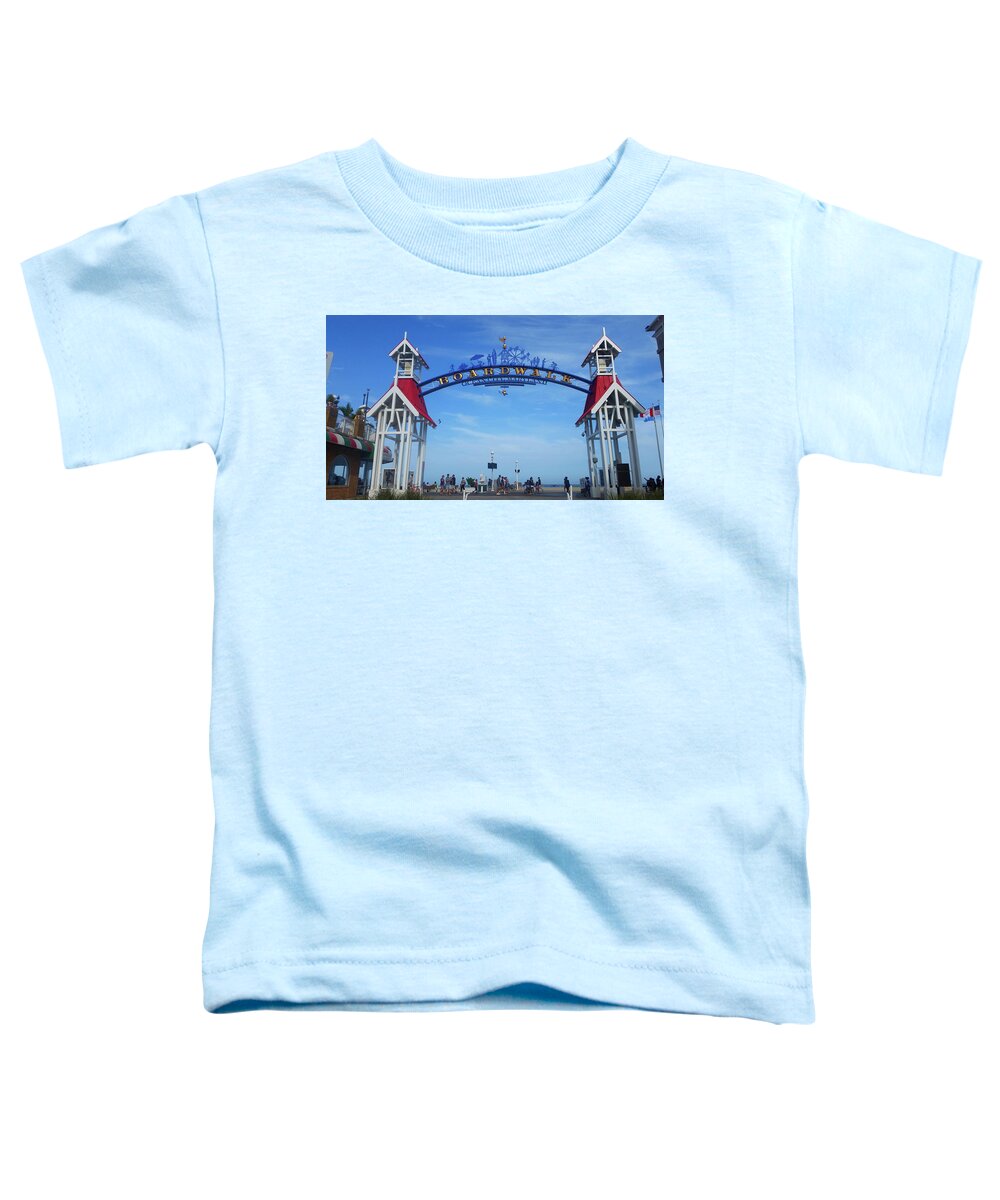 Ocean City Toddler T-Shirt featuring the photograph Ocean City Boardwalk Arch #1 by Robert Banach